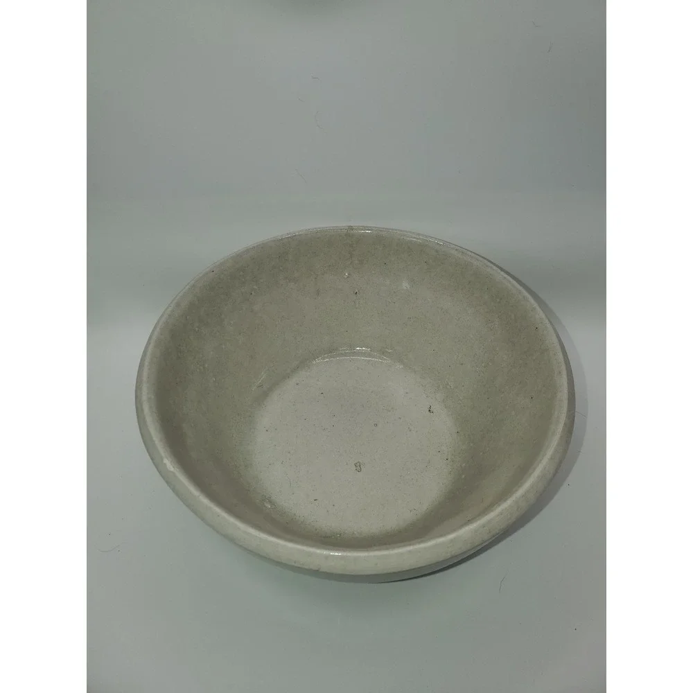 Vintage MP Studio Pottery Stoneware Mixing Bowl Gray Diamond Farmhouse 8.5